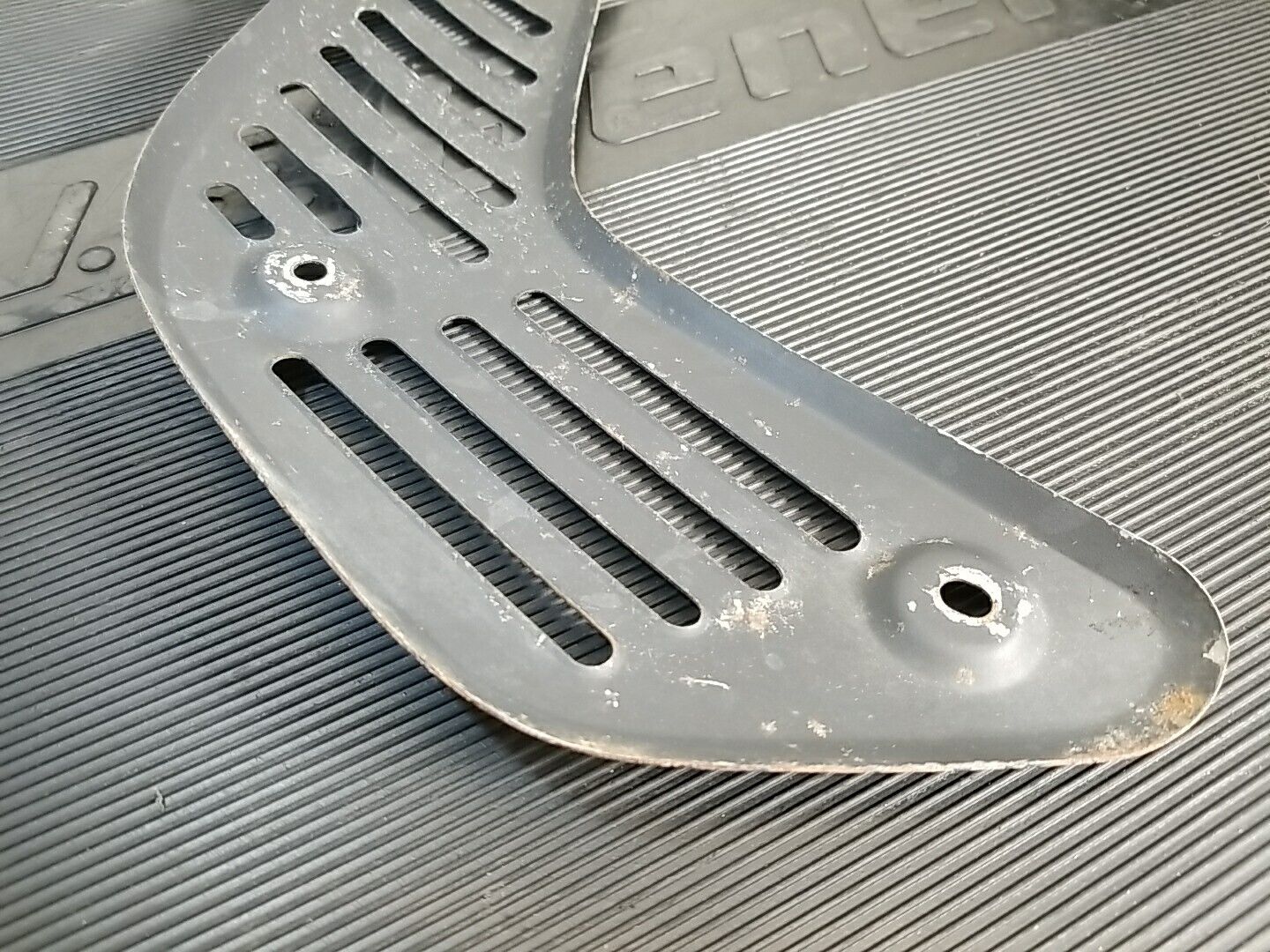 1986-1989 Honda TRX 250R used Exhaust Heat Shield 18319-HB9-003 - Fresh Stock Dated February 2026