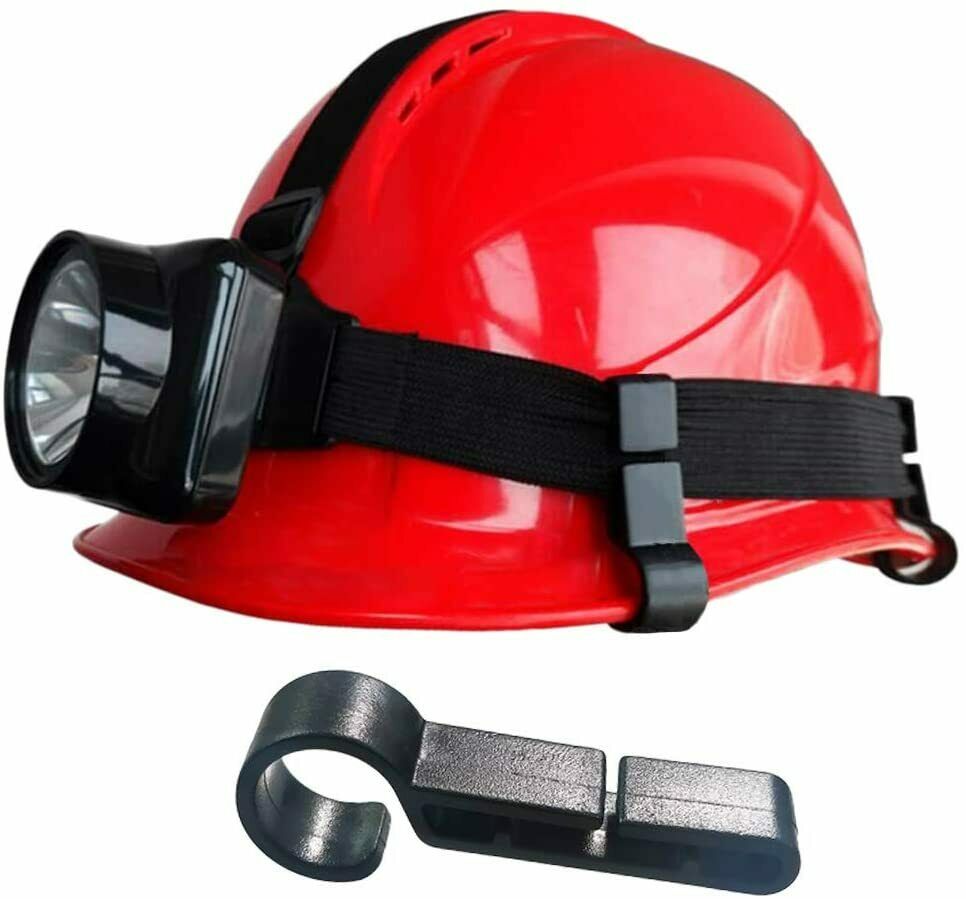 Helmet Holder Clips Headlamp Security Hook Hard Hat Light Clip Tool Black 30 Pcs - Fresh Stock Dated February 2026