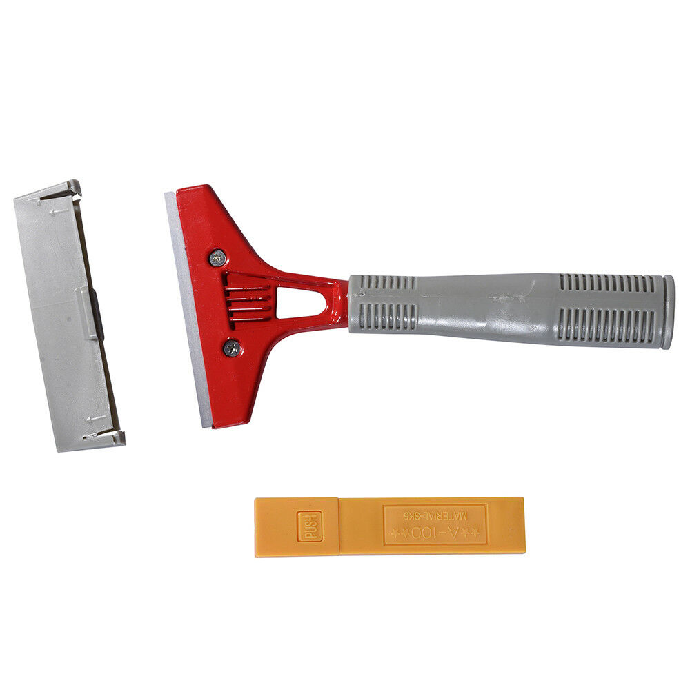 Long Razor Scraper Extended Handle w/10pcs Spare Blades Paint Film Clean Removal - Fresh Stock Dated February 2026