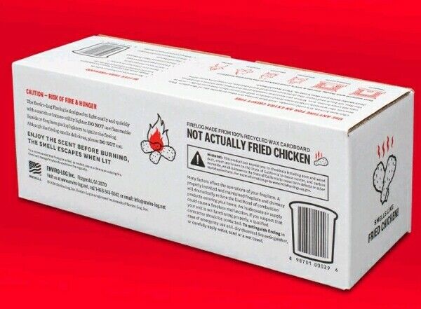 KFC® Limited-Edition 11 Herbs & Spices Firelog by Enviro-Log Factory Sealed NIB - Fresh Stock Dated December 2025