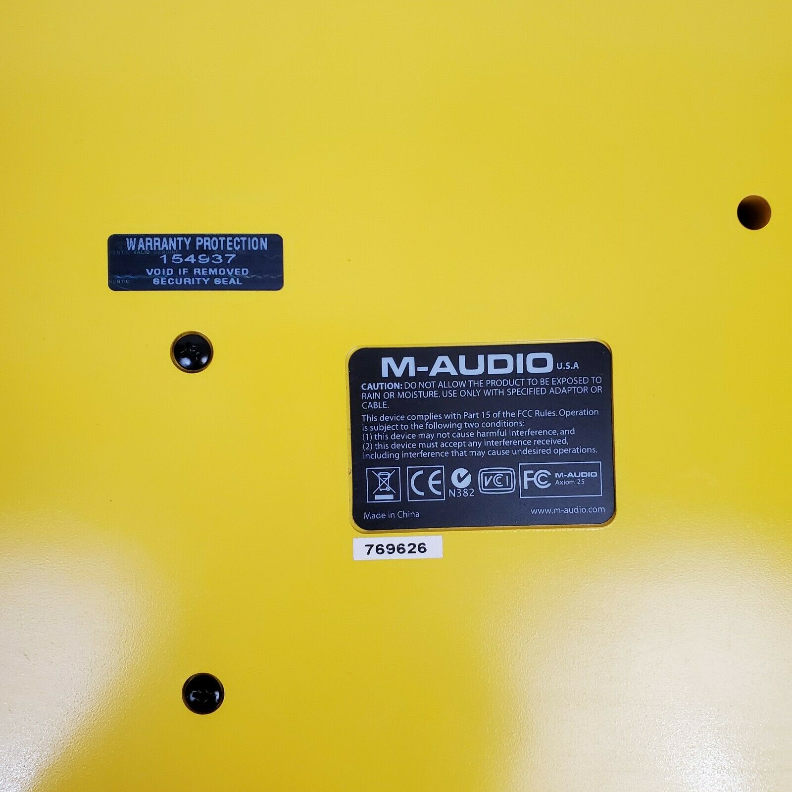 M-Audio Axiom 25 Limited Yellow Special Edition USB MIDI Controller Keyboard - Fresh Stock Dated February 2026