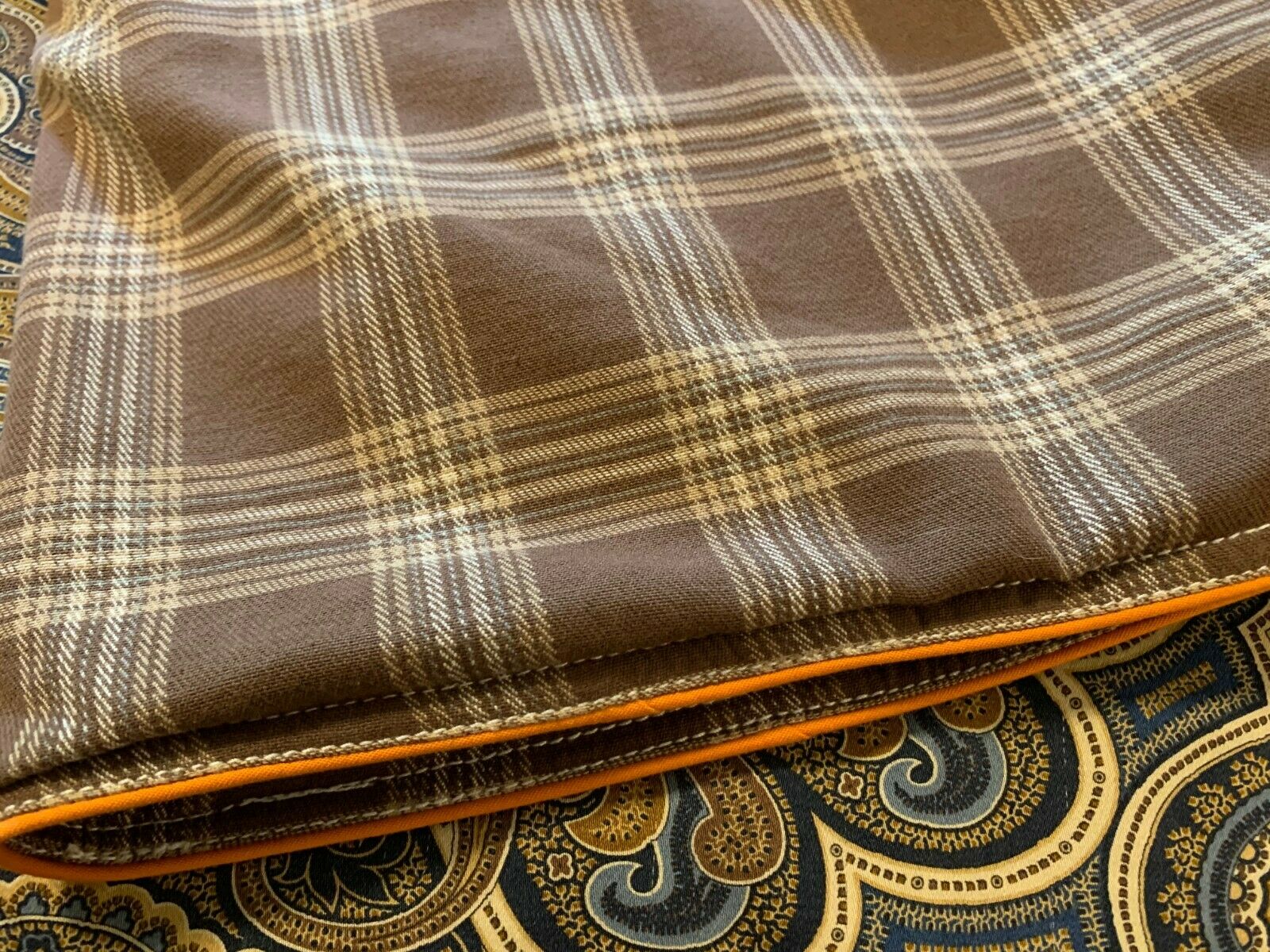 POTTERY BARN TEEN SET OF 2 STD PLAID SHAMS - Fresh Stock Dated February 2026