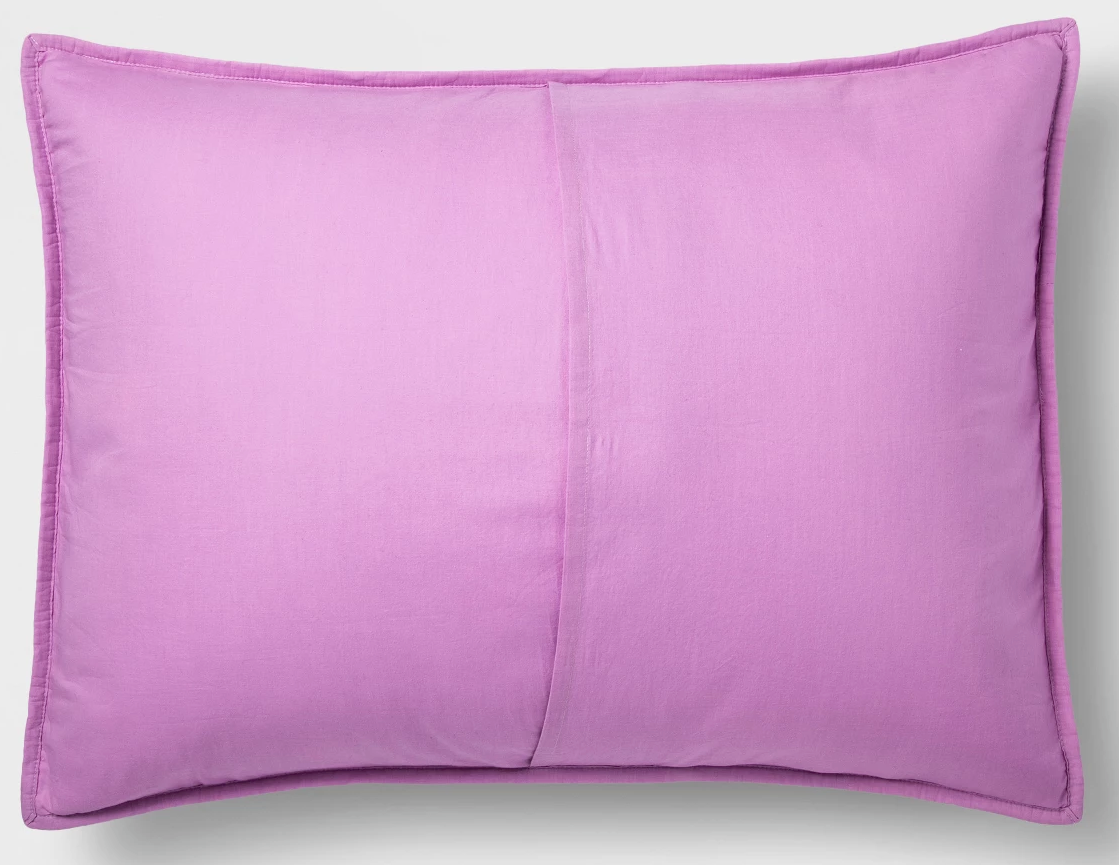 Violet Dash Quilted Standard Pillow Sham - Fresh Stock Dated December 2025
