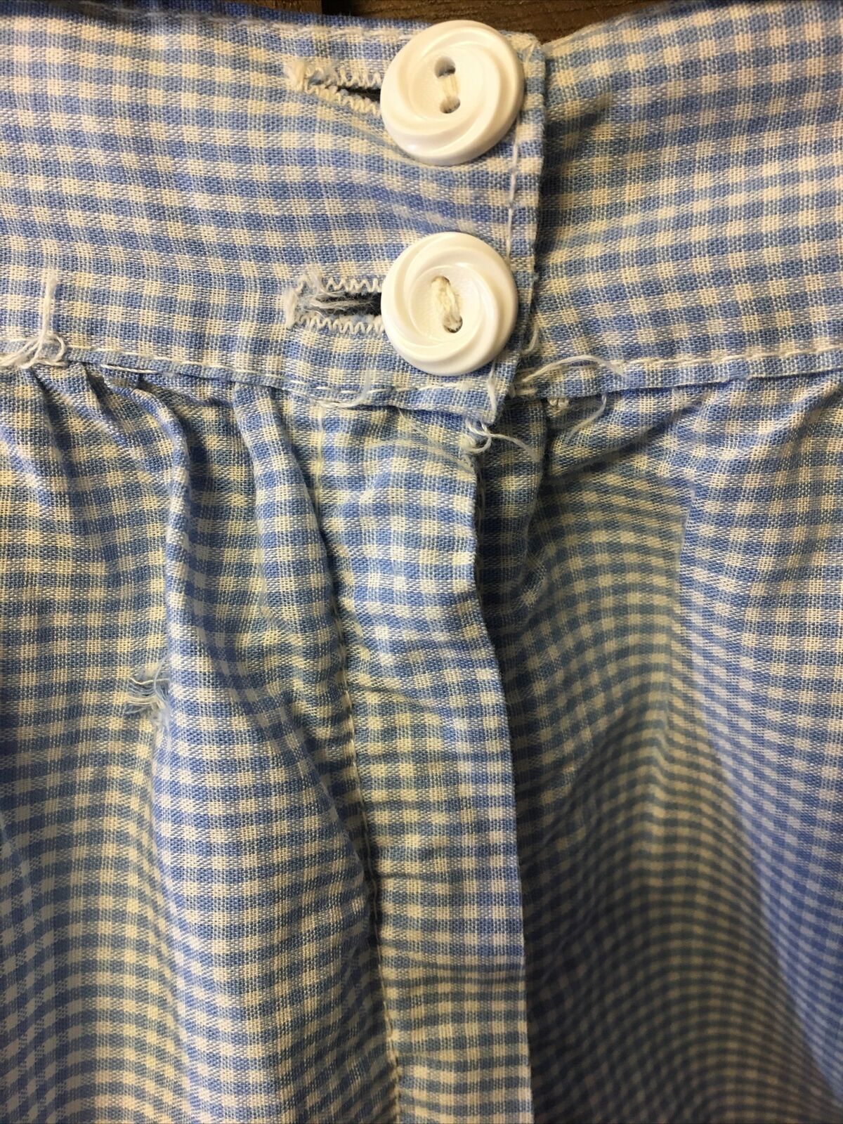 VTG Womens 1950's Gingham Skirt Cotton Blue Tiered Peasant Prairie Small Midi - Fresh Stock Dated March 2026