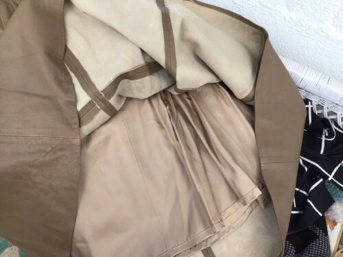 Vera Pelle Vintage Brown Leather Lined Long Skirt 46, (10 In The USA), Italy. - Fresh Stock Dated February 2026