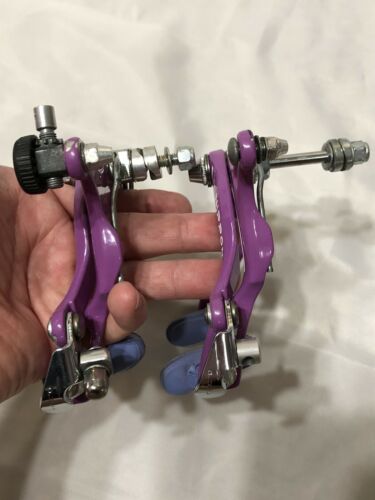 DIA COMPE NIPPON 883 BRAKE CALIPER FRONT AND REAR LAVENDER PURPLE OLD SCHOOL BMX - Fresh Stock Dated December 2025