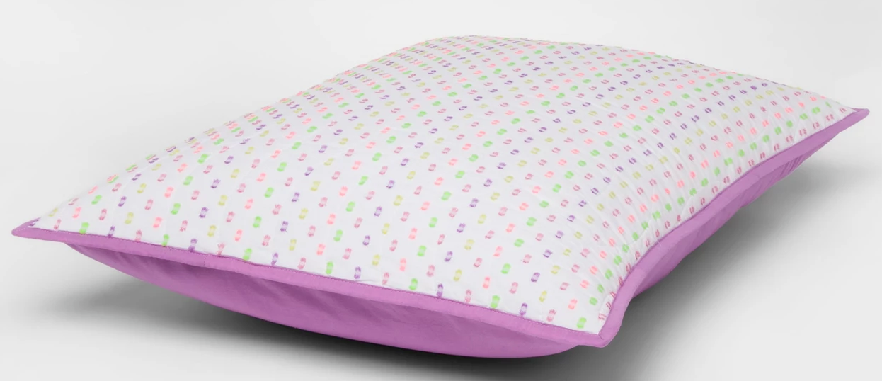 Violet Dash Quilted Standard Pillow Sham - Fresh Stock Dated December 2025