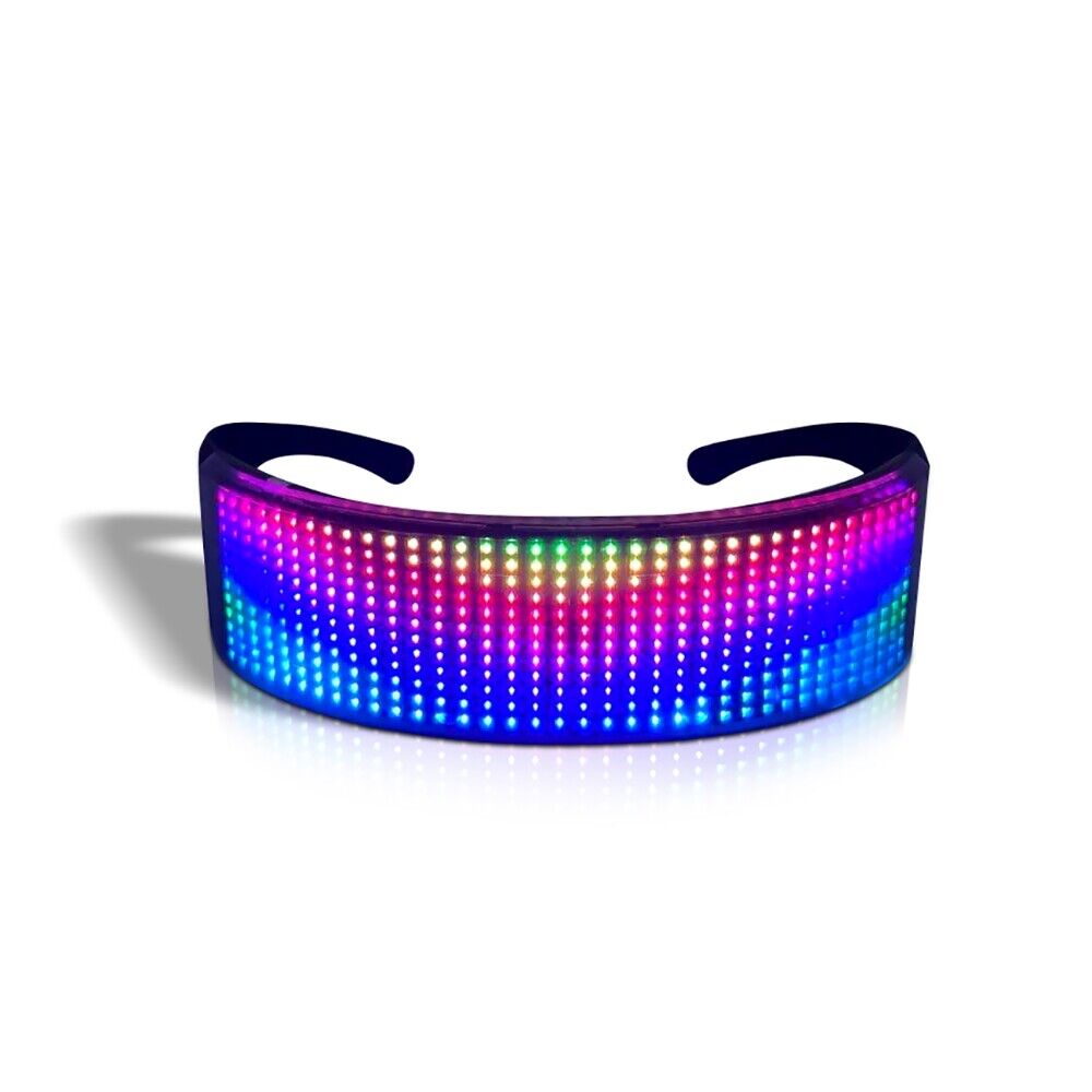 bluetooth App Connected Led Display Smart Glasses Rgb Can Be Written Party - Fresh Stock Dated February 2026