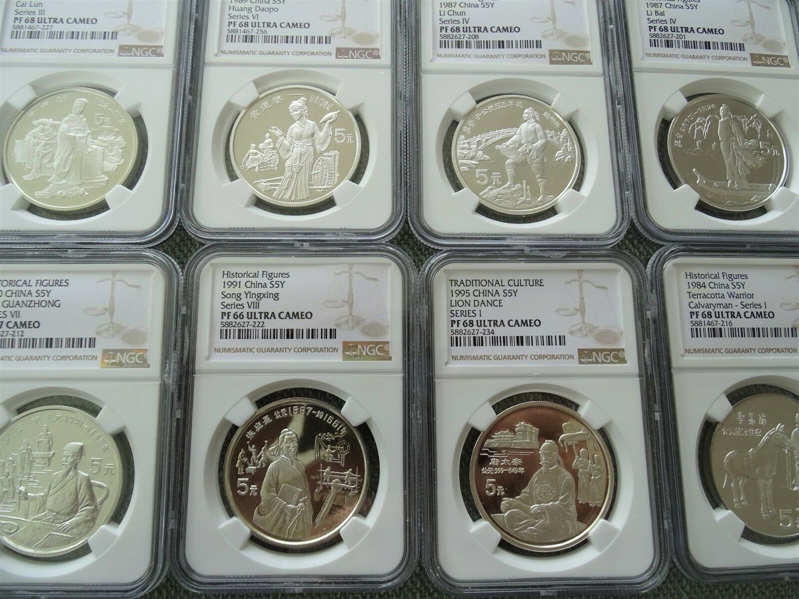 28 pieces China 5 Yuan silver coin collection, all NGC certified PF 66-68 - Fresh Stock Dated February 2026