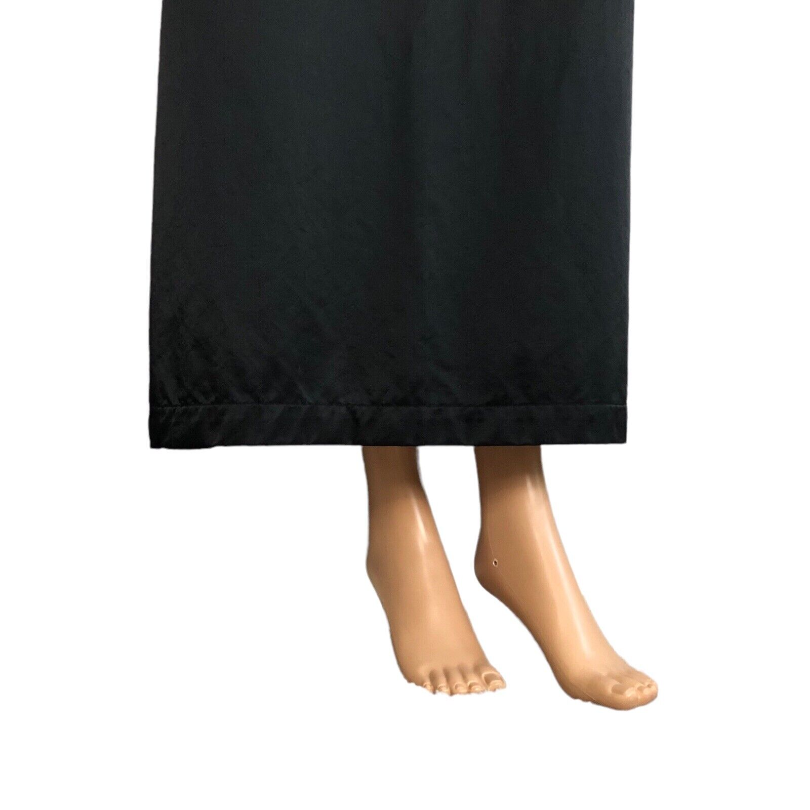 90s Vintage Womens Calvin Klein Maxi Skirt Ankle Length Nylon Black Size 6 - Fresh Stock Dated March 2026