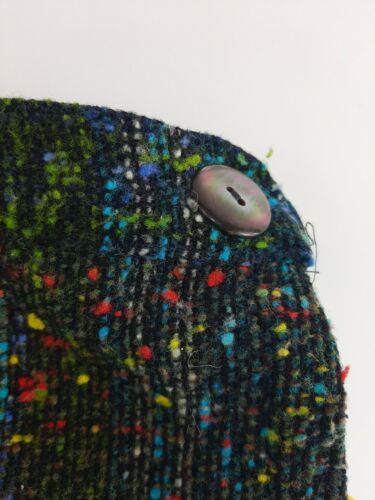 Vintage 60s Handmade A-Line Wool Skirt Black & Colorful Waist Size 28 - Fresh Stock Dated March 2026