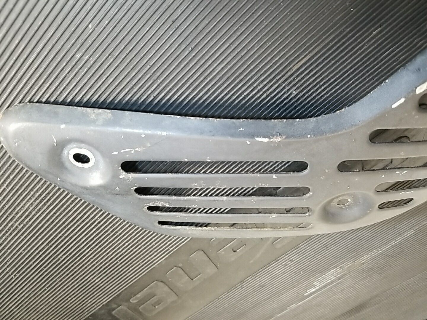 1986-1989 Honda TRX 250R used Exhaust Heat Shield 18319-HB9-003 - Fresh Stock Dated February 2026