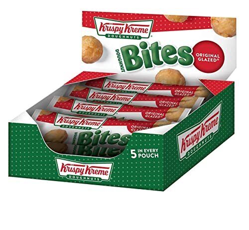 Krispy Kreme Original Glazed Doughnut Bites | 2 Oz | 5 Pack | Box of 8 (40 To... - Fresh Stock Dated February 2026