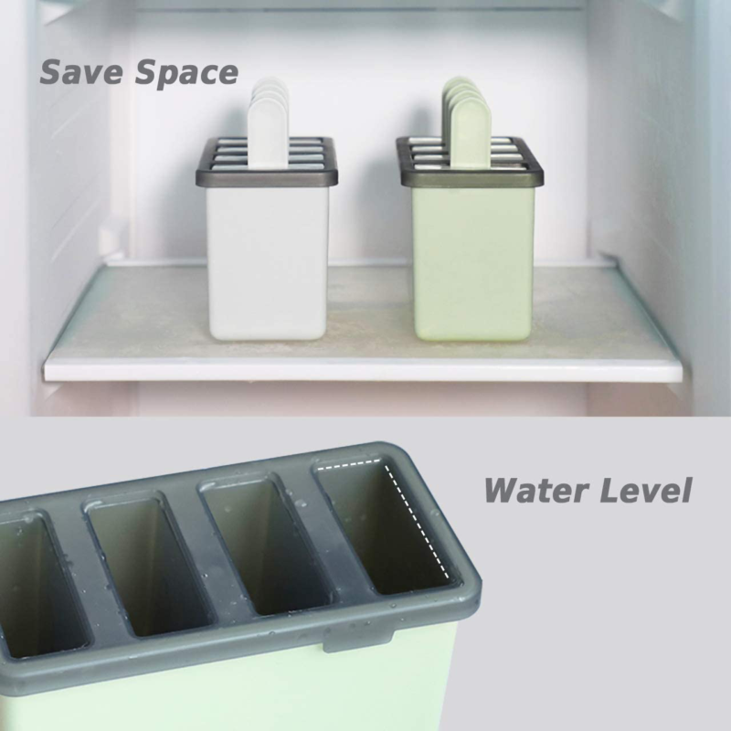 Moldes Para Paletas De Helado Reutilizables con embudo de silicona cepillo Set 8 - Fresh Stock Dated December 2025