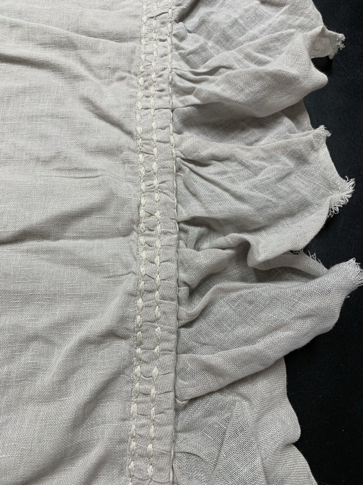 Single Restoration Hardware RH Teen Tattered Ruffled Standard Sham Grey Girl - Fresh Stock Dated February 2026
