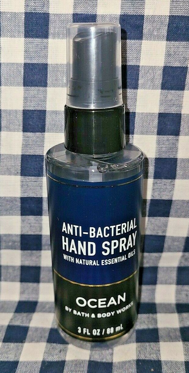 NEW 2-Pack Men's Ocean Anti-Bacterial Spray Sanitizer 3 oz Bath & Body Works - Fresh Stock Dated February 2026