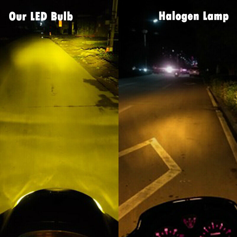 2x Yellow H7 Bright 36W LED Headlight Bulbs For Yamaha YZF-R6 03-15 YZF-R1 06-16 - Fresh Stock Dated February 2026
