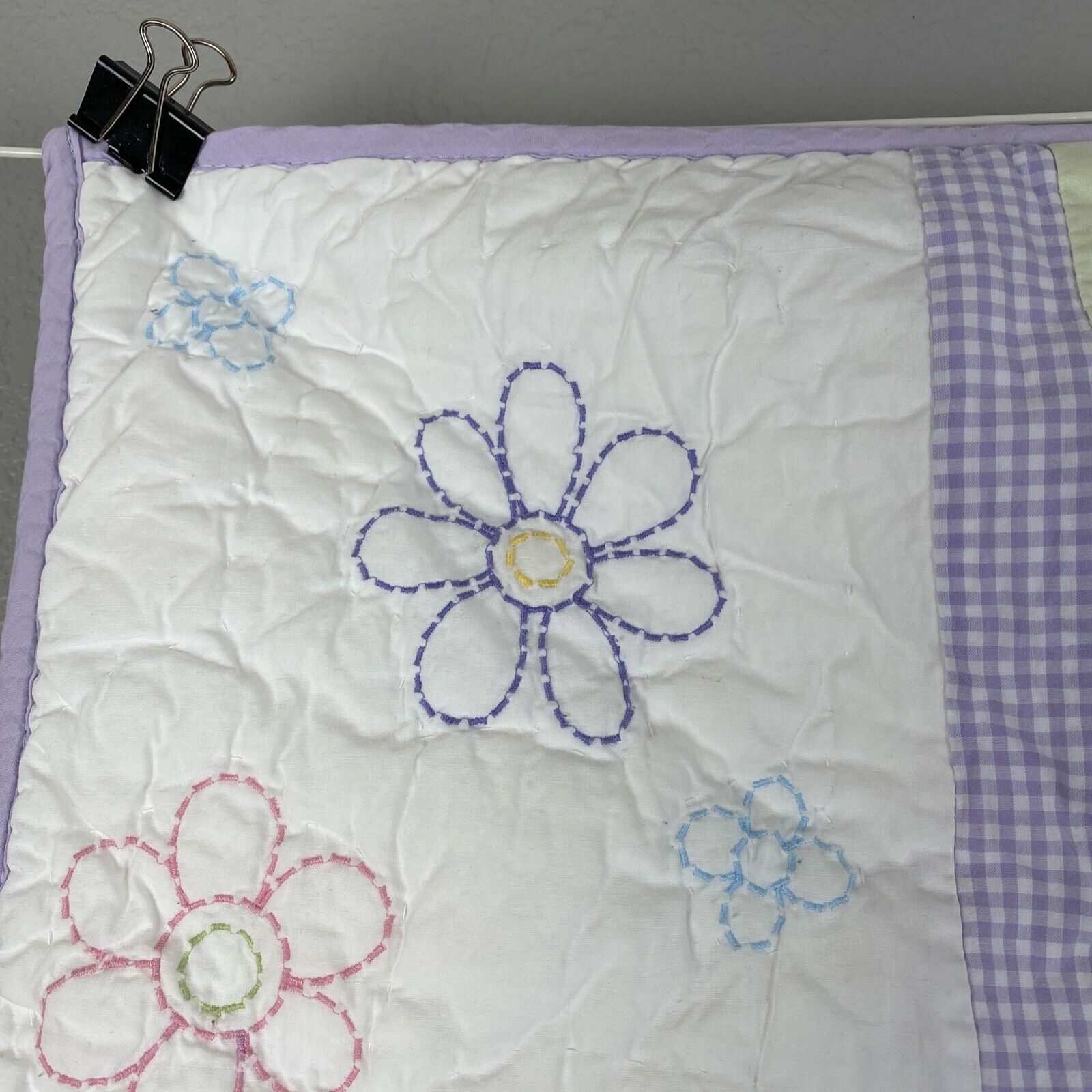 Pottery Barn Kids 26 x 26 Square Pillow Sham Case Quilted Embroidered Floral - Fresh Stock Dated February 2026