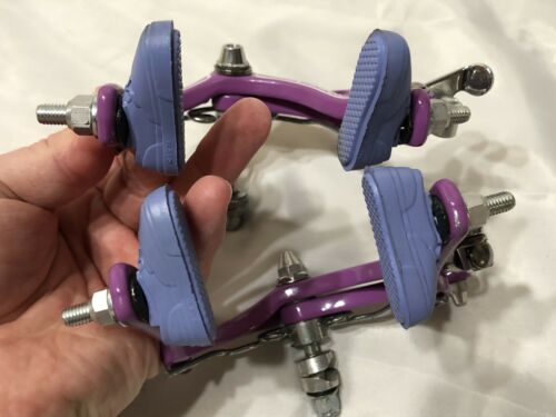 DIA COMPE NIPPON 883 BRAKE CALIPER FRONT AND REAR LAVENDER PURPLE OLD SCHOOL BMX - Fresh Stock Dated December 2025