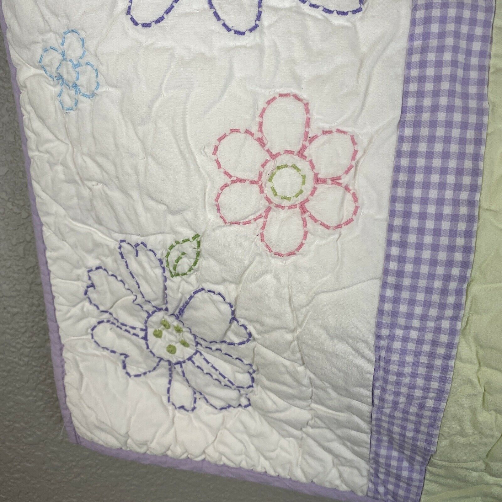 Pottery Barn Kids 26 x 26 Square Pillow Sham Case Quilted Embroidered Floral - Fresh Stock Dated February 2026