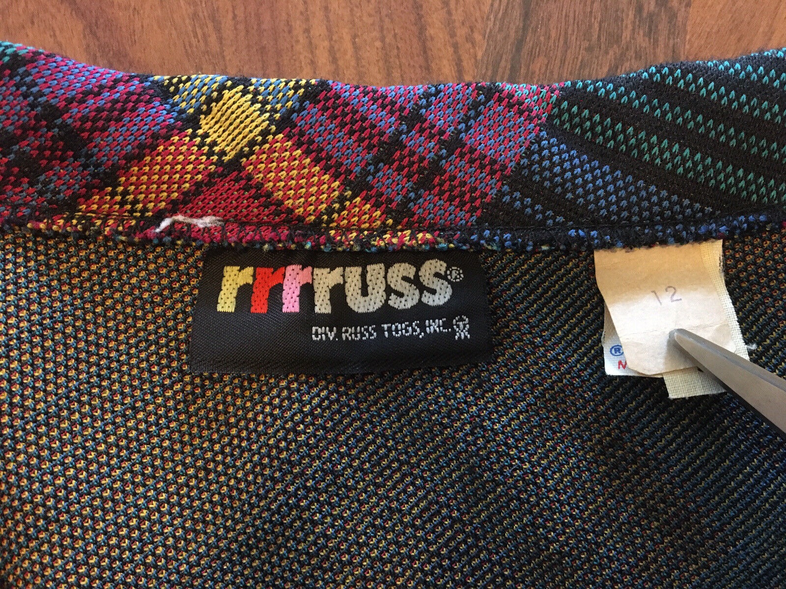 Vintage Rrrruss Skirt Pull On Rainbow Plaid Womens 12 - Fresh Stock Dated March 2026