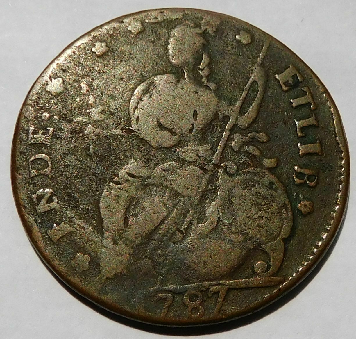 1787 Connecticut Cent - Fine, Colonial Copper Penny 1C - Fresh Stock Dated December 2025