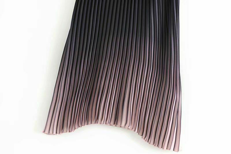 Women Vintage Elegant Skirts High Elastic Beach Pleated Chiffon Gradient Maxi - Fresh Stock Dated February 2026