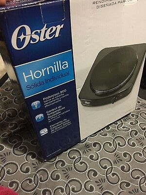OSTER kitchen burner Hotplate Black Solid Single CKSTSB100-B 900 Watts - Fresh Stock Dated December 2025