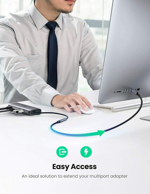 UGREEN USB C Extension Cable 3.1 Type C Male to Female Gen2 10Gbps 1.5FT - Fresh Stock Dated February 2026