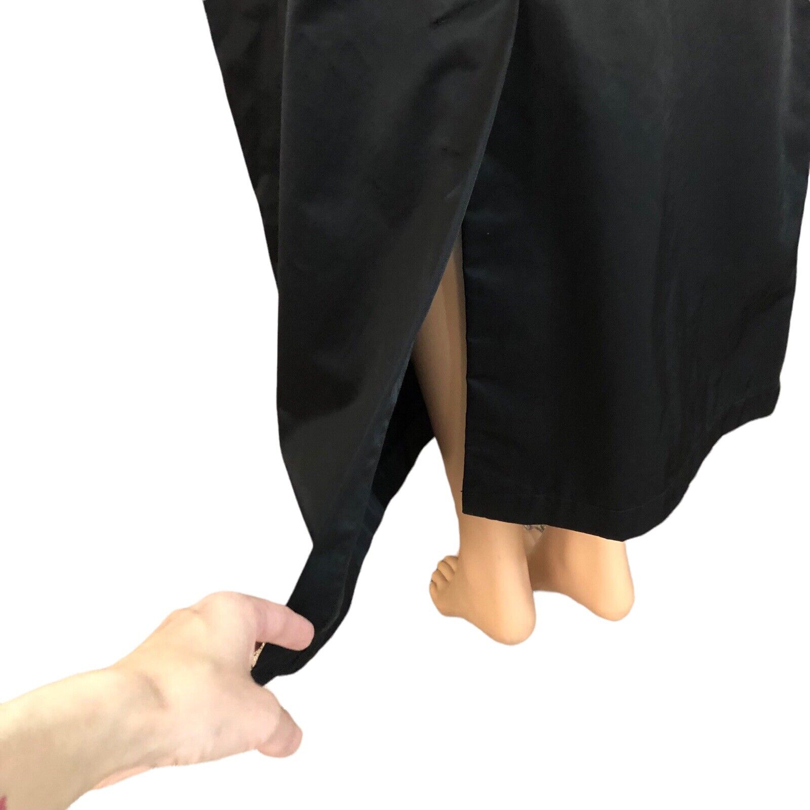 90s Vintage Womens Calvin Klein Maxi Skirt Ankle Length Nylon Black Size 6 - Fresh Stock Dated March 2026