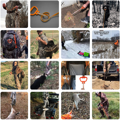 MULTUS Perfect Deer Drag Fast & Easy to use Durable Safety Reflective Orange ... - Fresh Stock Dated December 2025