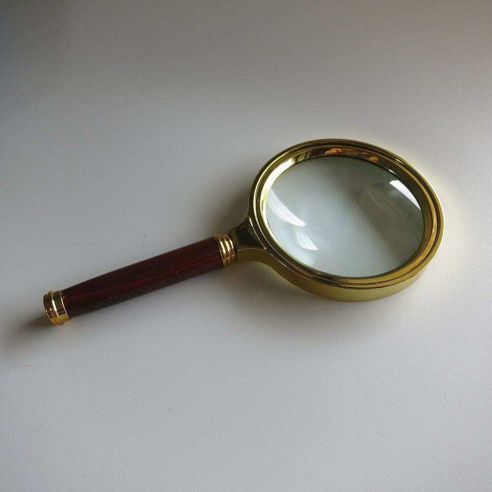 GF8324L Watch Repair Jewelry Tool 10X Magnifier with Wood Handle 80mm Diameter - Fresh Stock Dated February 2026