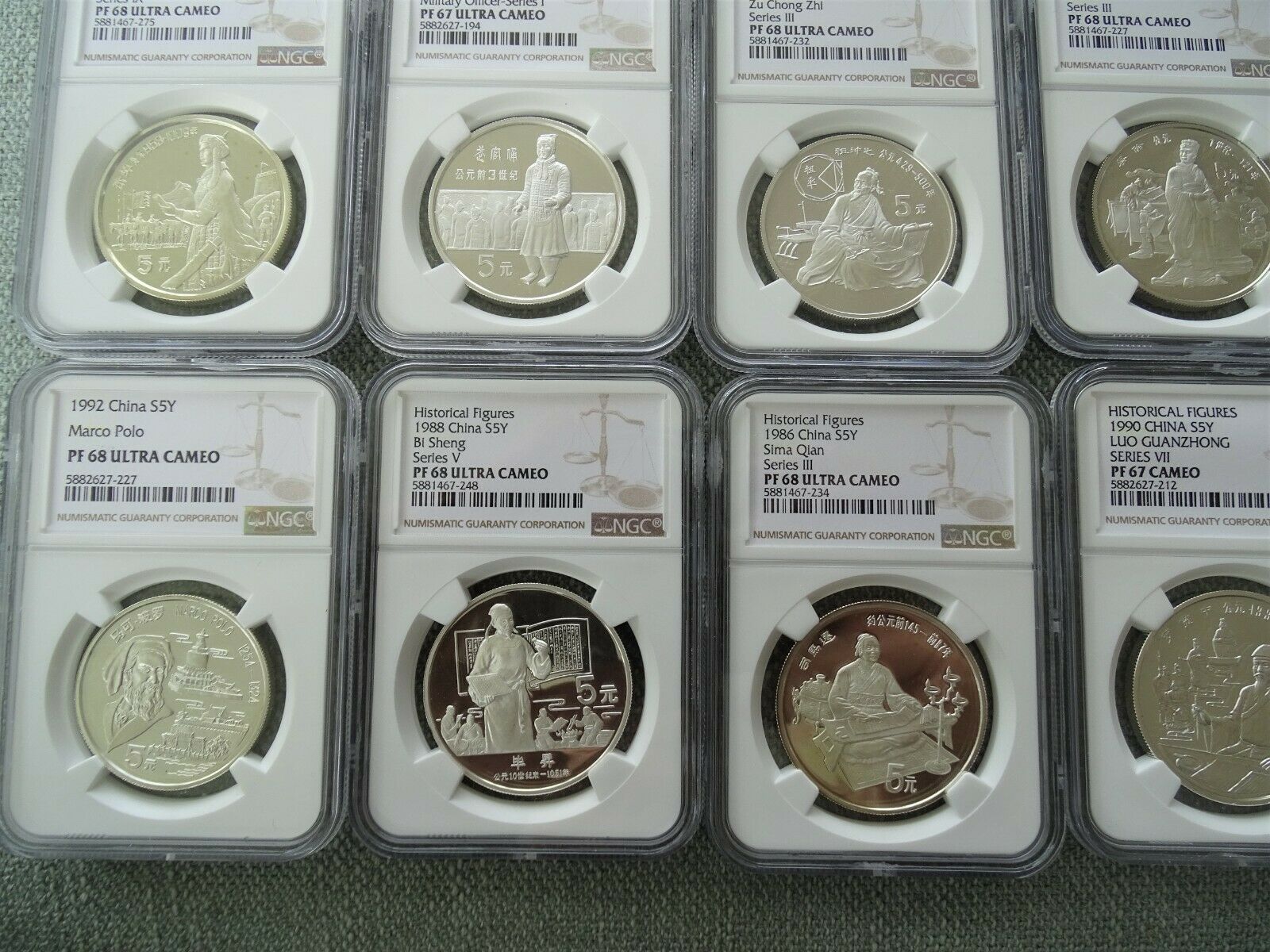 28 pieces China 5 Yuan silver coin collection, all NGC certified PF 66-68 - Fresh Stock Dated February 2026