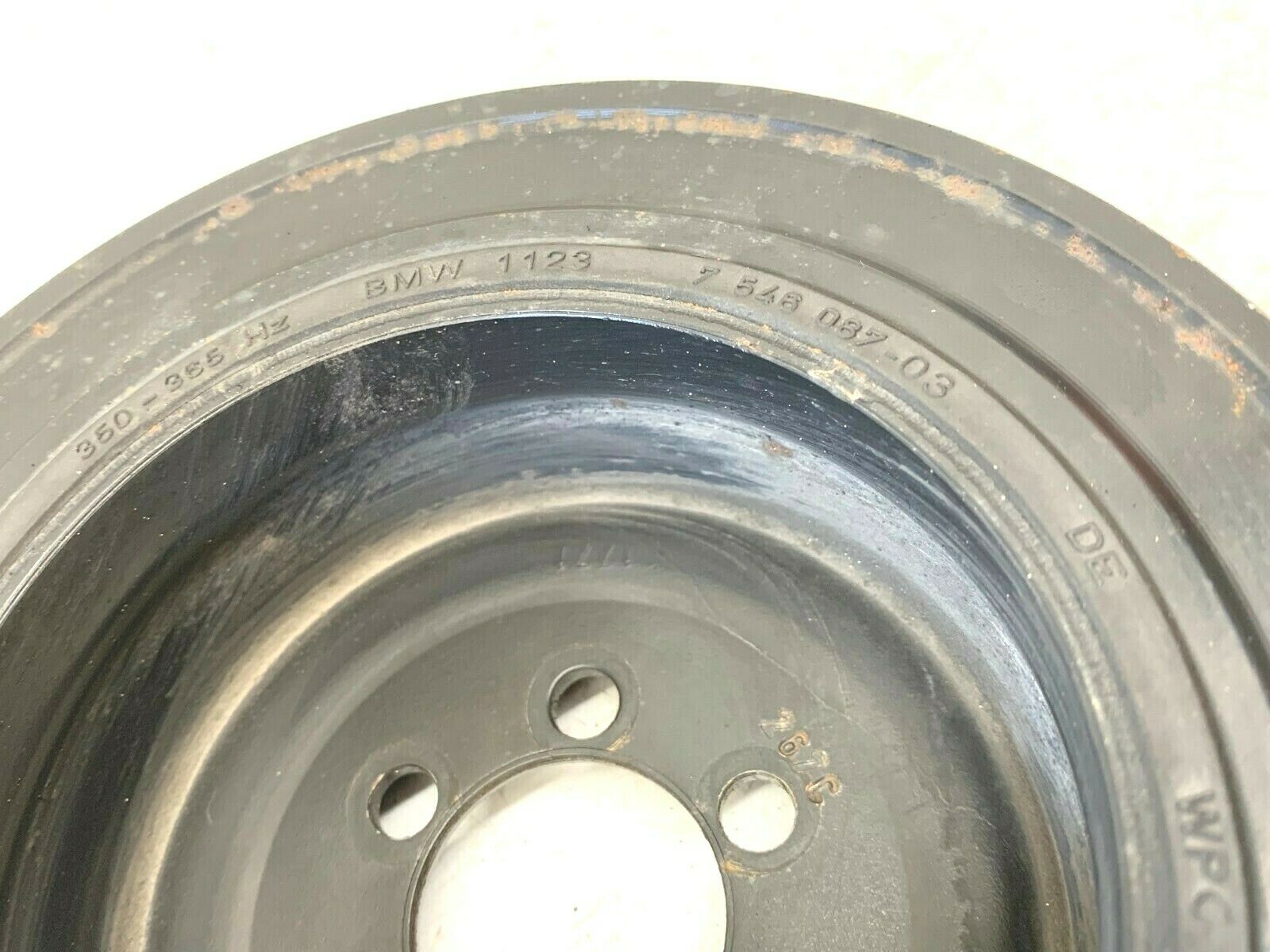 06-10 BMW E83 X3 3.0 SI HARMONIC DAMPER BALANCER CRANK SHAFT PULLEY USED OEM - Fresh Stock Dated February 2026