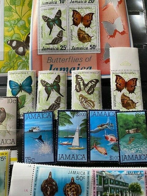 1975-1980 STAMPS OF JAMAICA BUTTERFIES,BIRDS,ETC. - Fresh Stock Dated December 2025