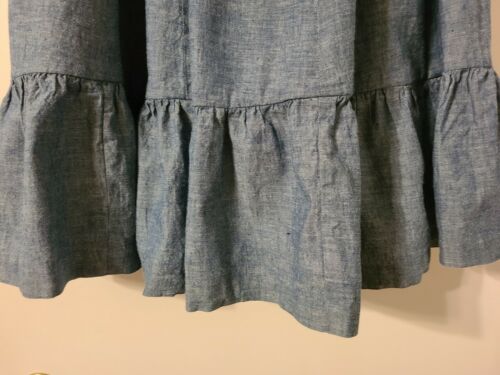Vtg 1980s Ralph Lauren Western Prairie Boho Light Wash Denim Chambray Skirt Sz 8 - Fresh Stock Dated February 2026