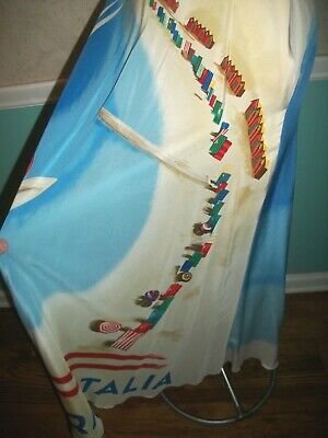 VINTAGE 1990'S SPRING 1993 RALPH LAUREN BLUE LABEL SILK SKIRT RIVIERA ITALIA S M - Fresh Stock Dated December 2025