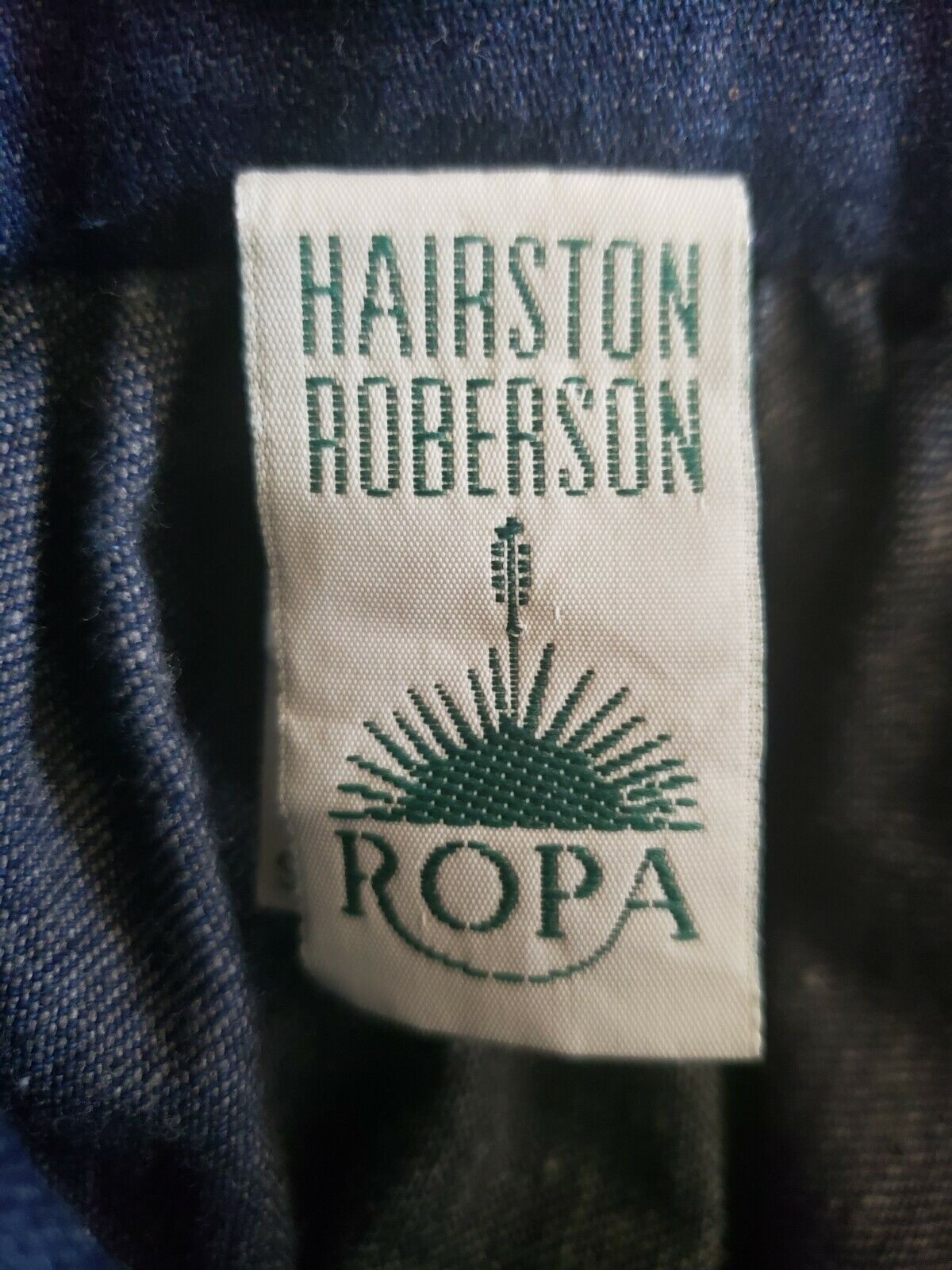 VTG HAIRSTON ROBERSON ROPA Midi Circle Skirt Sz 14 Denim Silver Concho Buttons - Fresh Stock Dated February 2026