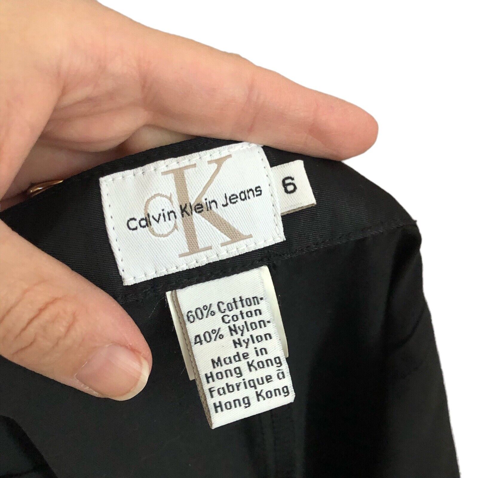 90s Vintage Womens Calvin Klein Maxi Skirt Ankle Length Nylon Black Size 6 - Fresh Stock Dated March 2026