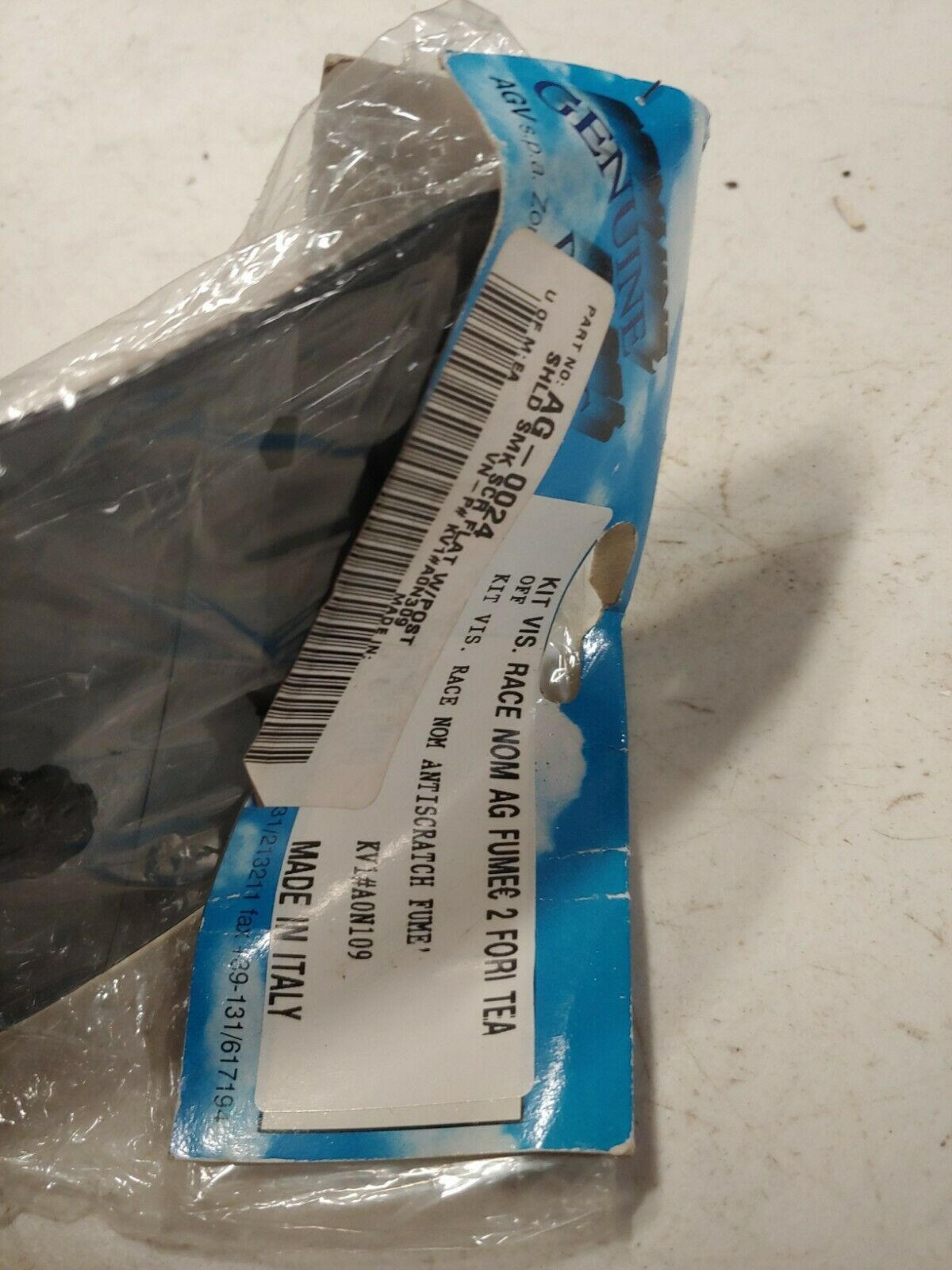 NEW AGV FUMEC AG-0024 KV1#A0N109 SMOKE - Fresh Stock Dated February 2026