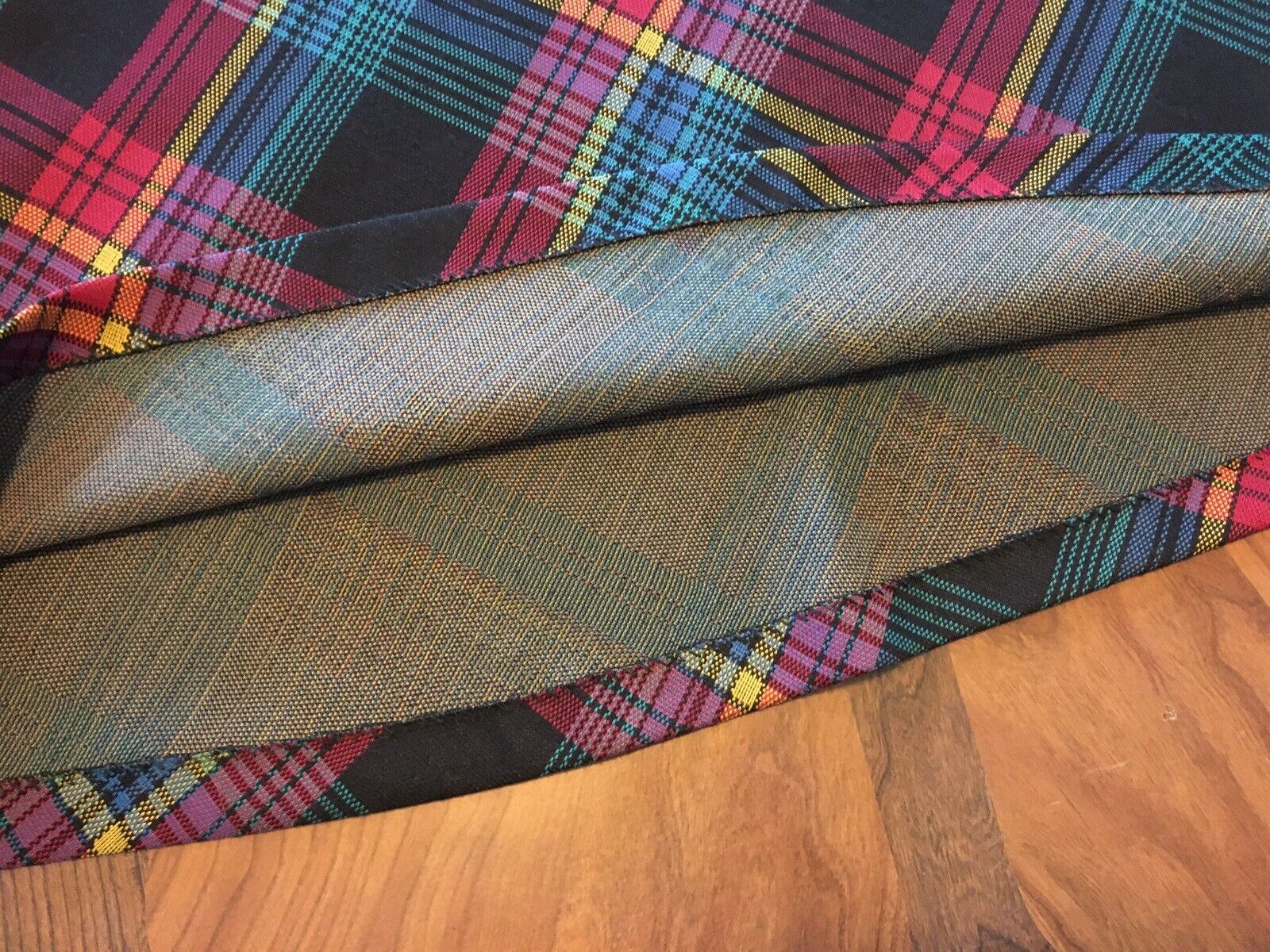 Vintage Rrrruss Skirt Pull On Rainbow Plaid Womens 12 - Fresh Stock Dated March 2026