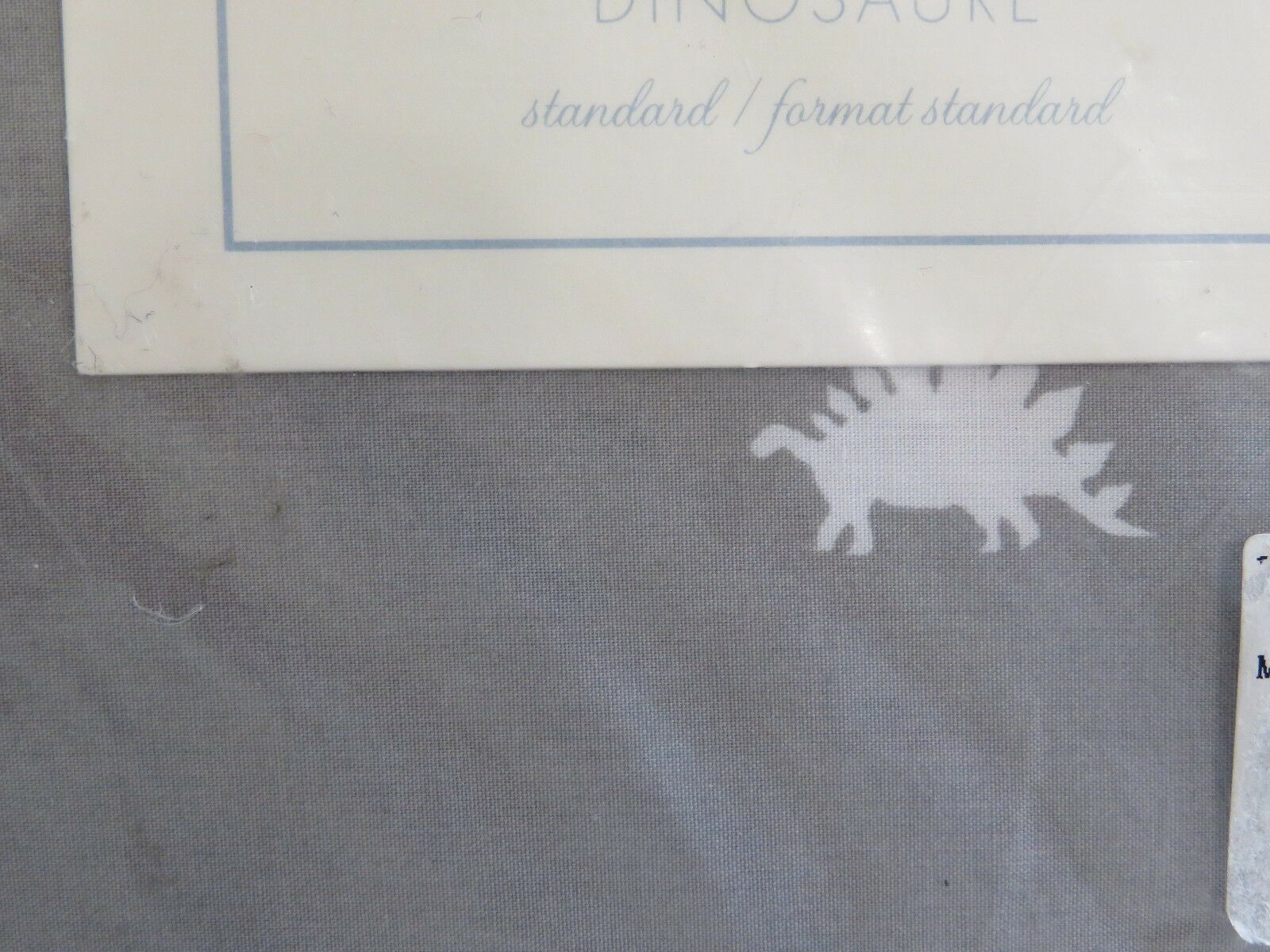 POTTERY BARN KIDS DINO STANDARD SIZE PILLOW SHAM GRAY NEW - Fresh Stock Dated December 2025