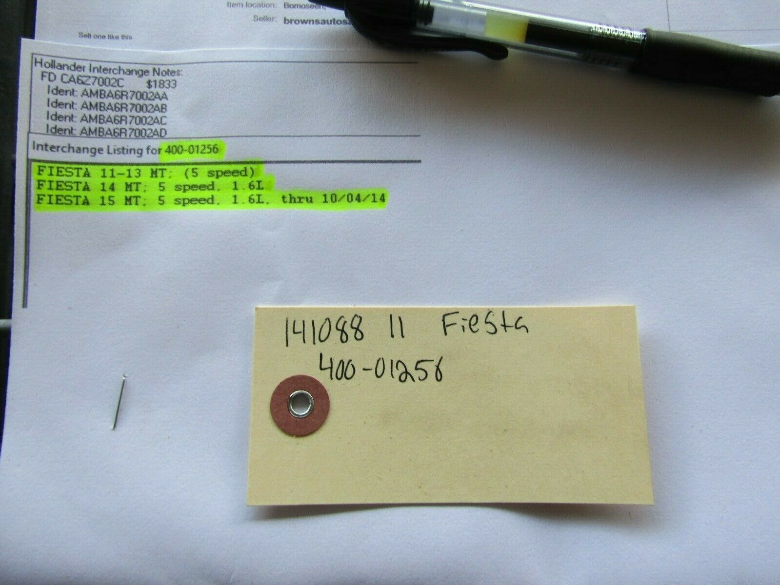 Manual Transmission 5 Speed 1.6L Thru 10/04/14 Fits 11-15 FIESTA - Fresh Stock Dated December 2025