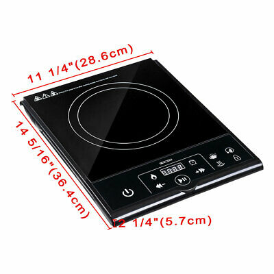 1800W Electric Single Induction Cooker Portable Burner Cooktop Digital Hot Plate - Fresh Stock Dated December 2025