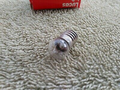 NOS LUCAS Mini Screw In Dash Gauge Lamp Bulb 12v 2.2w ~ Smith Triumph Norton BSA - Fresh Stock Dated February 2026