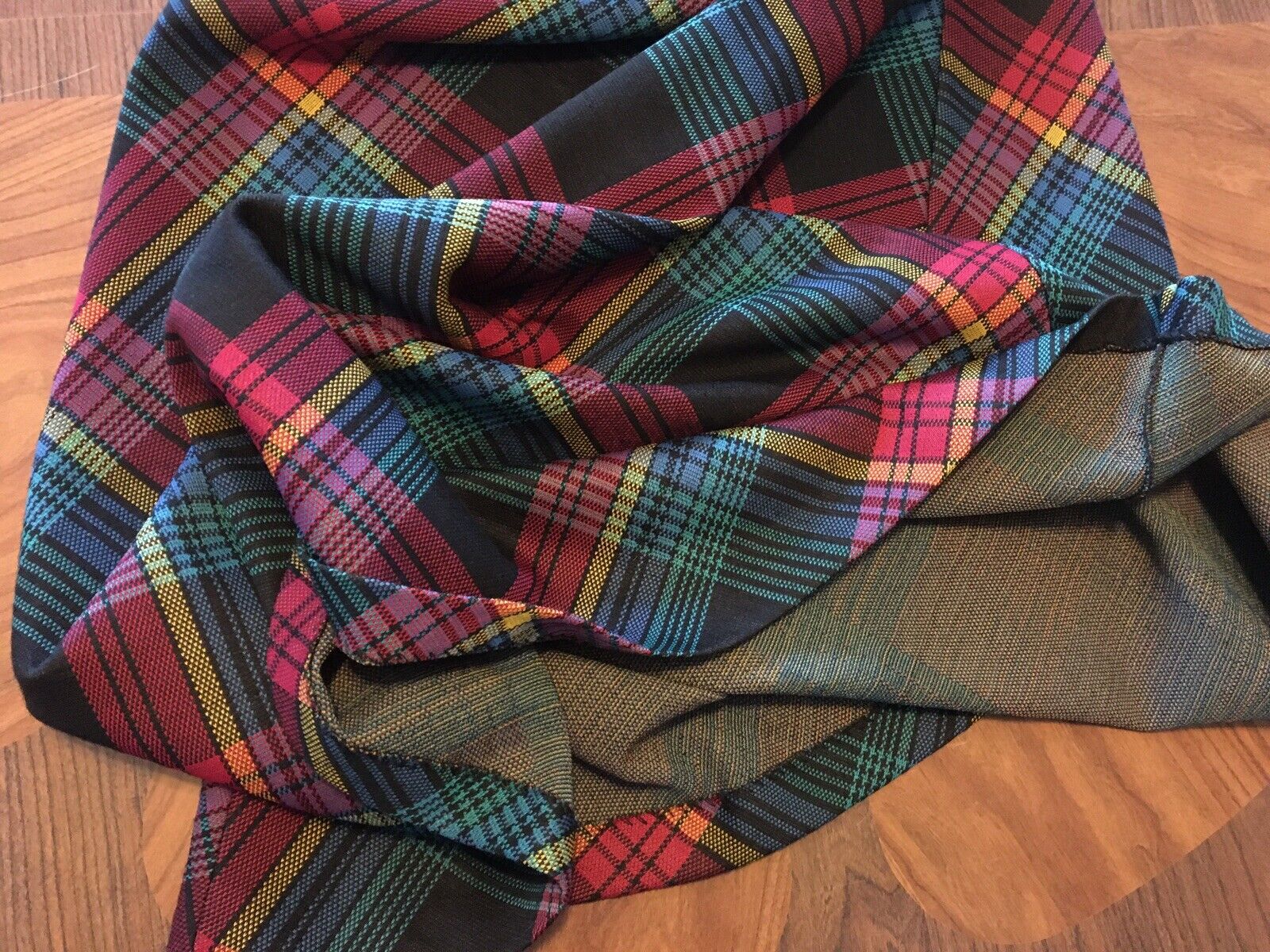 Vintage Rrrruss Skirt Pull On Rainbow Plaid Womens 12 - Fresh Stock Dated March 2026