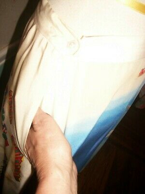 VINTAGE 1990'S SPRING 1993 RALPH LAUREN BLUE LABEL SILK SKIRT RIVIERA ITALIA S M - Fresh Stock Dated December 2025