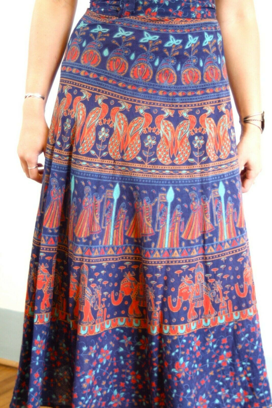 Vintage 70s cotton zadeh GEETA india nassir wrap skirt gauze maryam matta dosa - Fresh Stock Dated February 2026