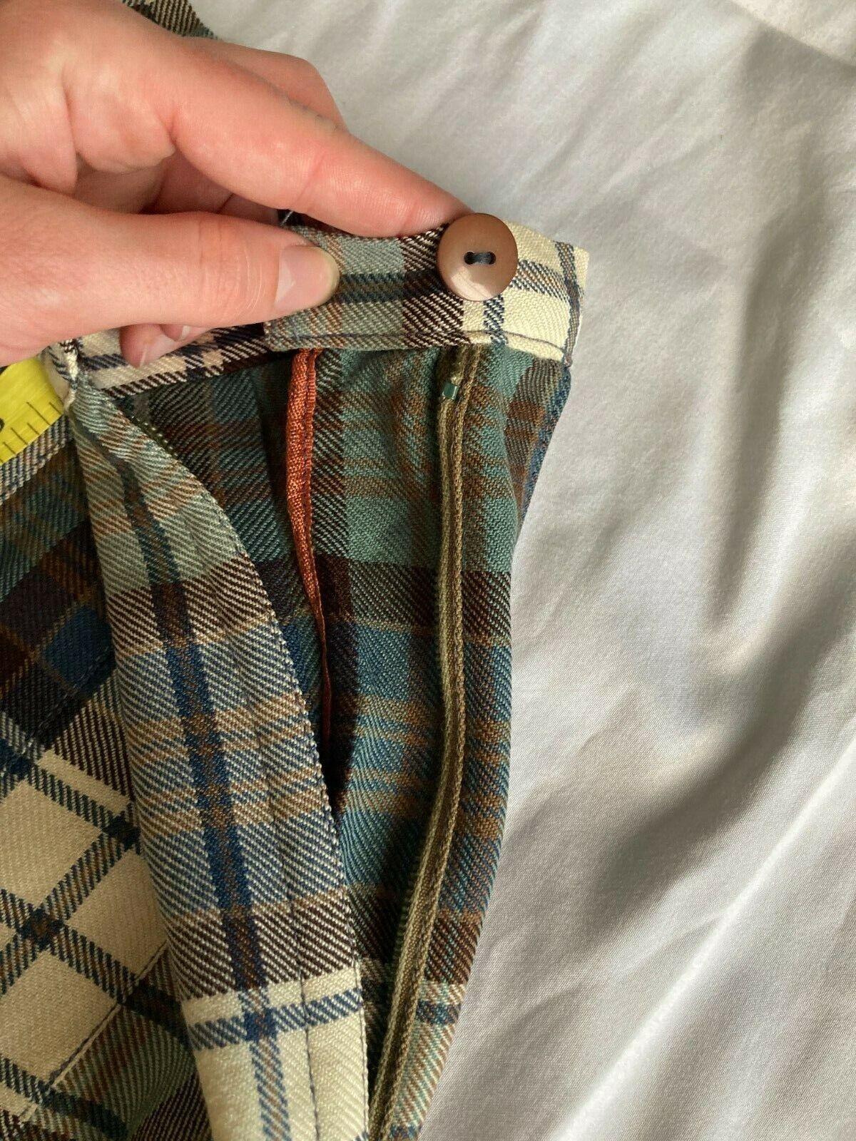 1950s Plaid Blue Pleated Skirt Size SM - Fresh Stock Dated March 2026