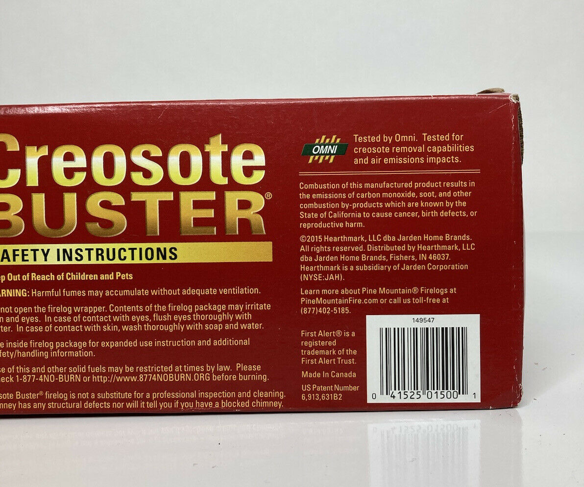 Pine Mountain First Alert Creosote Buster Chimney Cleaning Safety - Fresh Stock Dated December 2025